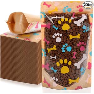 스탠드업 크래프트 종이 투명 지퍼백