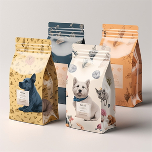 개를 위한 스탠드업 크래프트 종이 지퍼 파우치